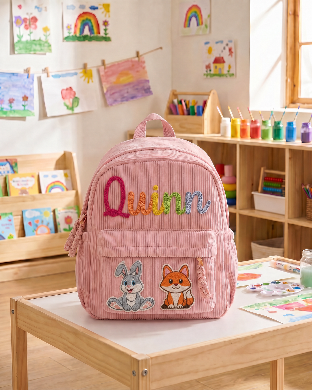 Animal Corduroy Backpack