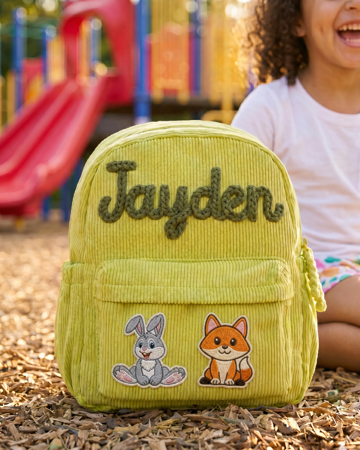 Animal Corduroy Backpack