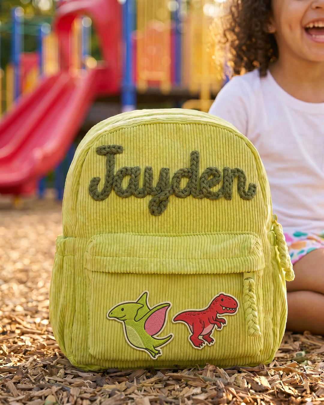 Dinosaur Corduroy Backpack
