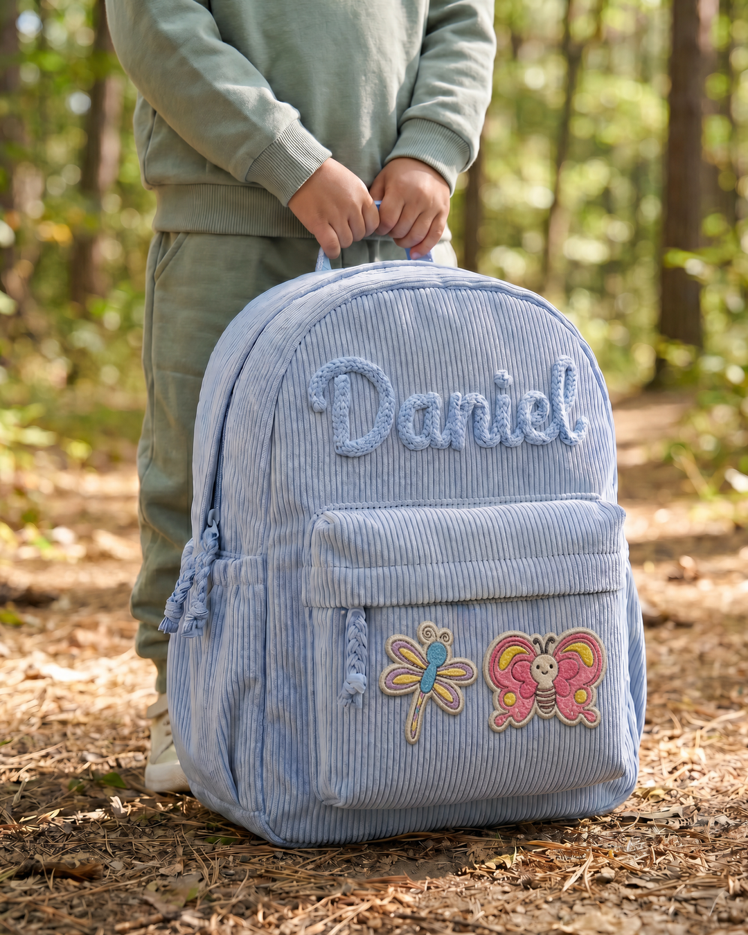 Custom Name & Insect Corduroy Backpack