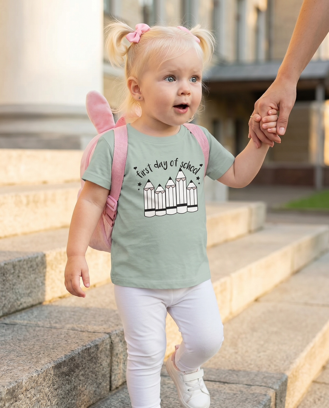 First Day of School Pencils Bamboo Crewneck T-Shirt