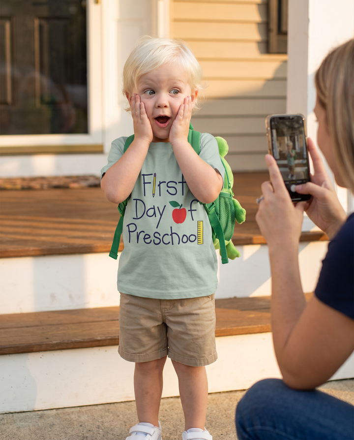 First Day of Preschool Bamboo Crewneck T-Shirt