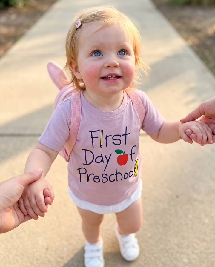 First Day of Preschool Bamboo Crewneck T-Shirt