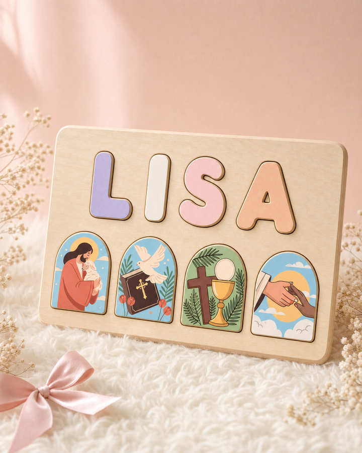 Personalized Jesus & Faith Wooden Puzzle