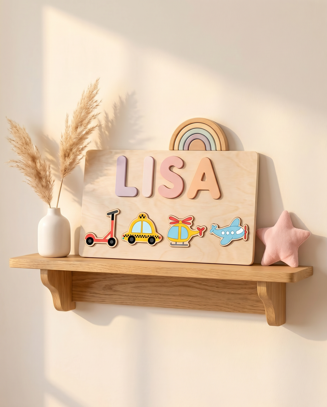 Personalized Transportation Wooden Puzzle