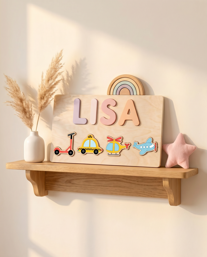 Personalized Transportation Wooden Puzzle