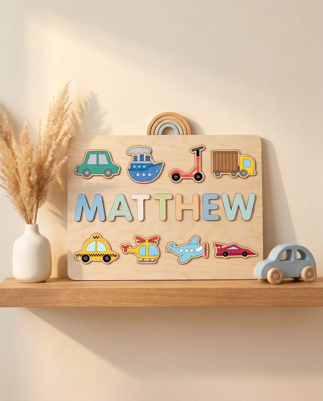 Personalized Transportation Wooden Puzzle