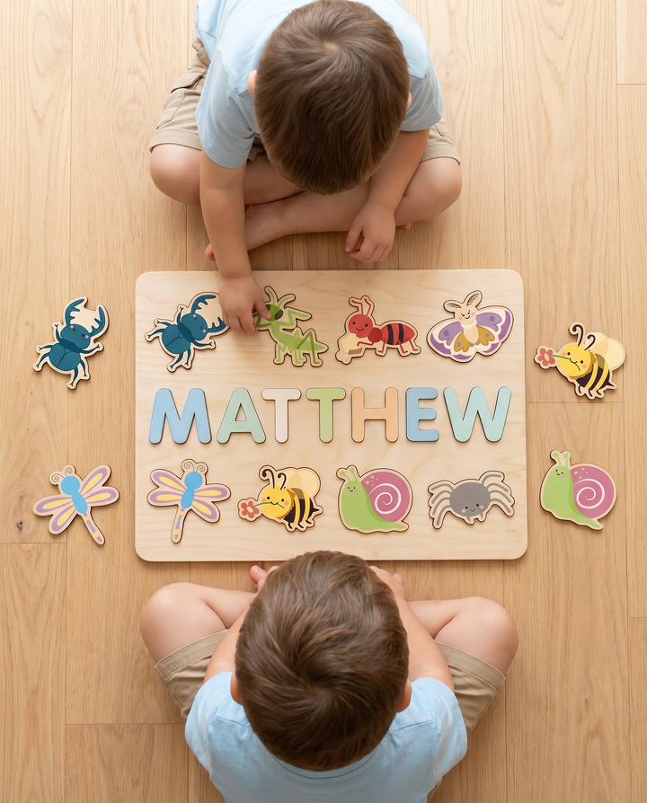 Personalized Bugs & Insects Wooden Puzzle