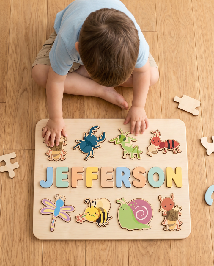 Personalized Bugs & Insects Wooden Puzzle