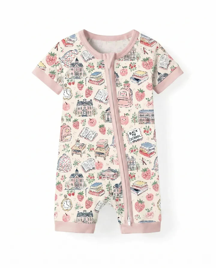 Coquette Strawberry School Days Bamboo Shorty Zippy