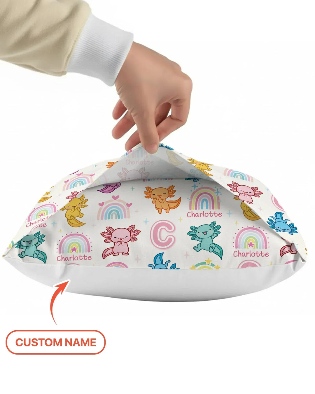 Axololt Custom Name Bamboo Pillow Case