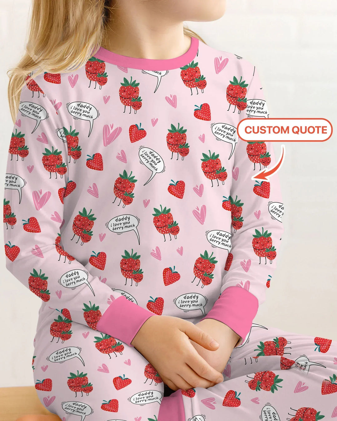 I love you berry much Bamboo Two Piece Long Sleeve Pajama Set