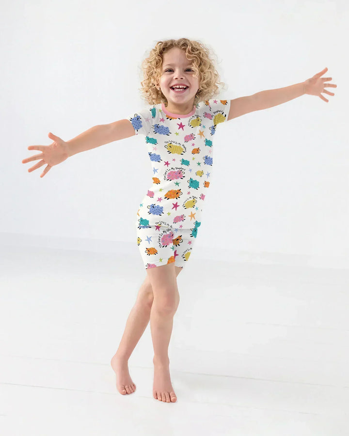 The Lord Is My Shepherd Bamboo Two Piece Short Sleeve Shorts Pajama Set