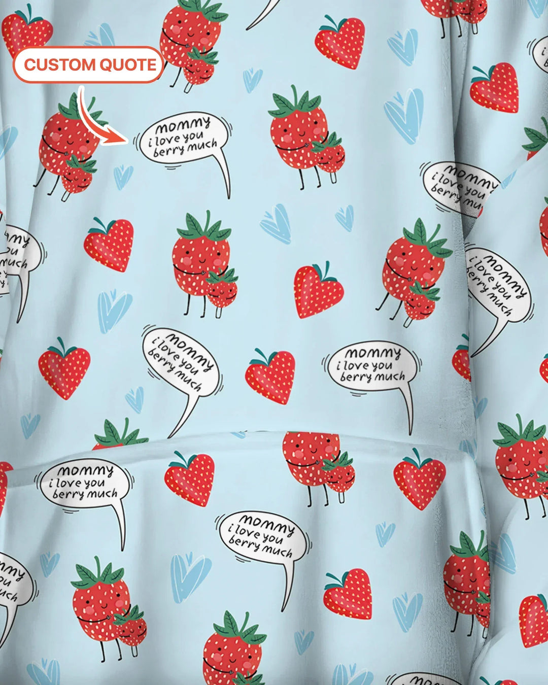 I love you berry much Bamboo Blanket Hoodie