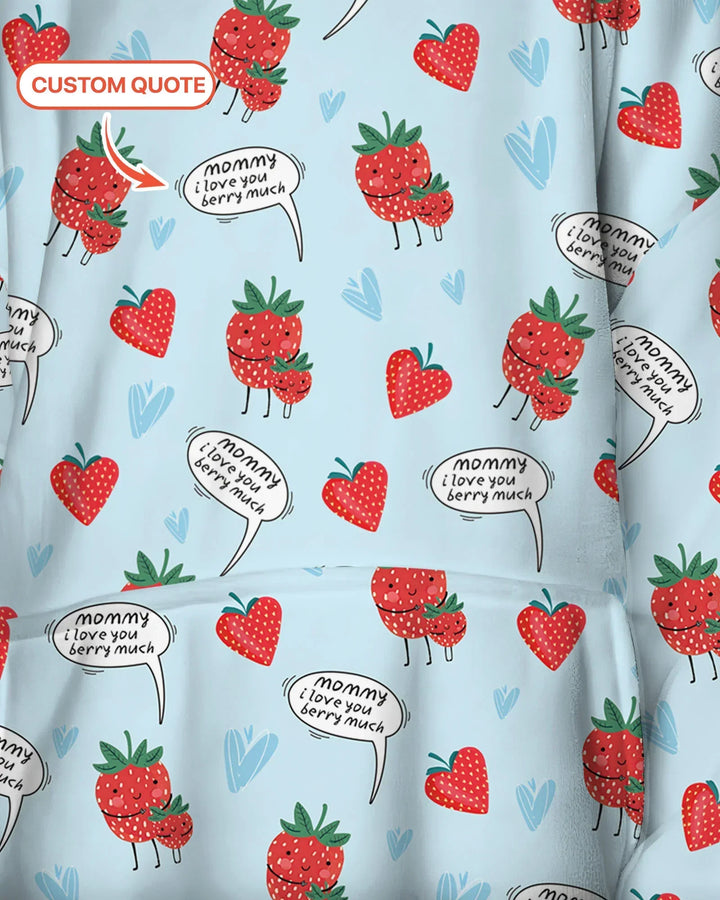 I love you berry much Bamboo Blanket Hoodie