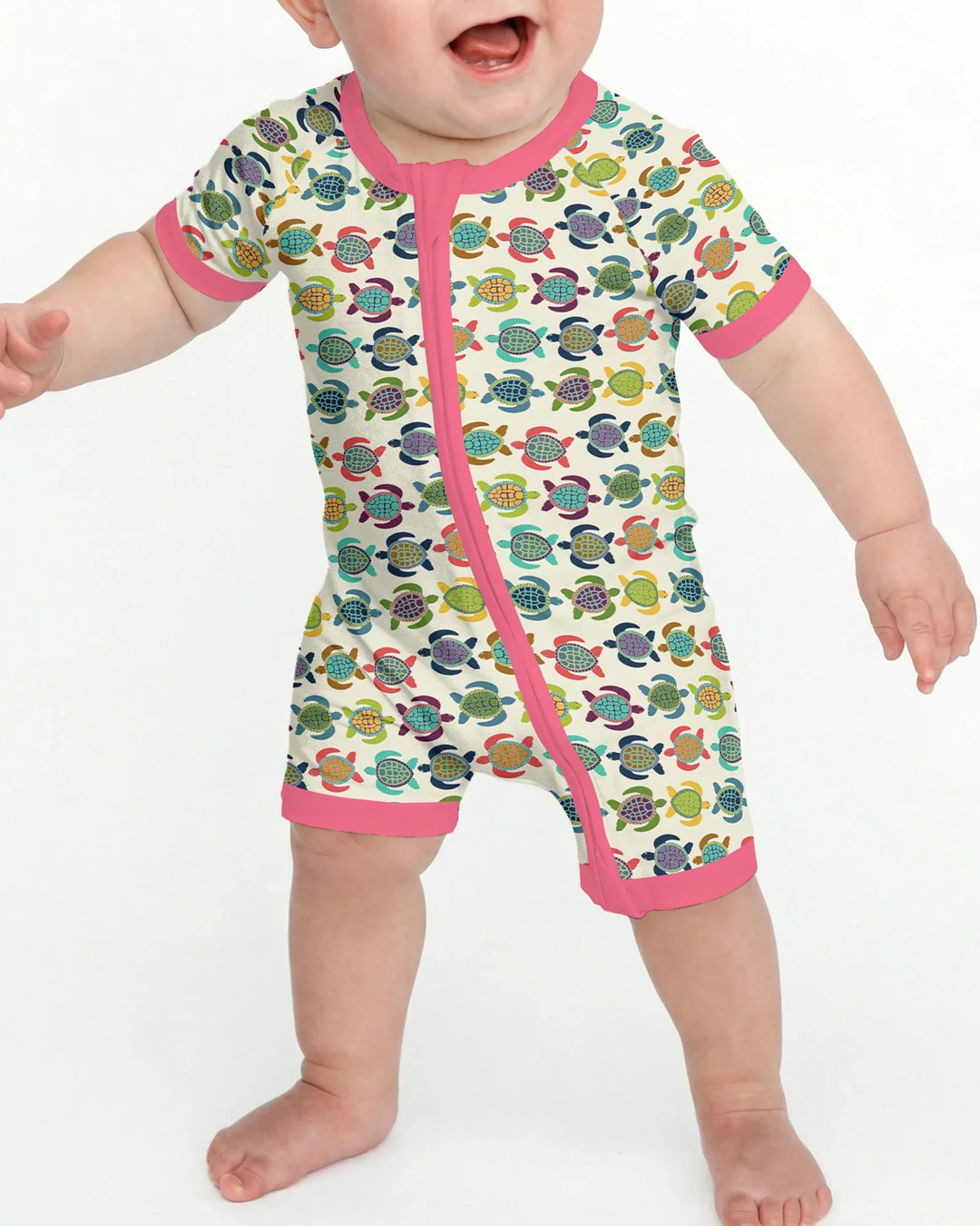 Happy Turtle Parade Bamboo Shorty Zippy
