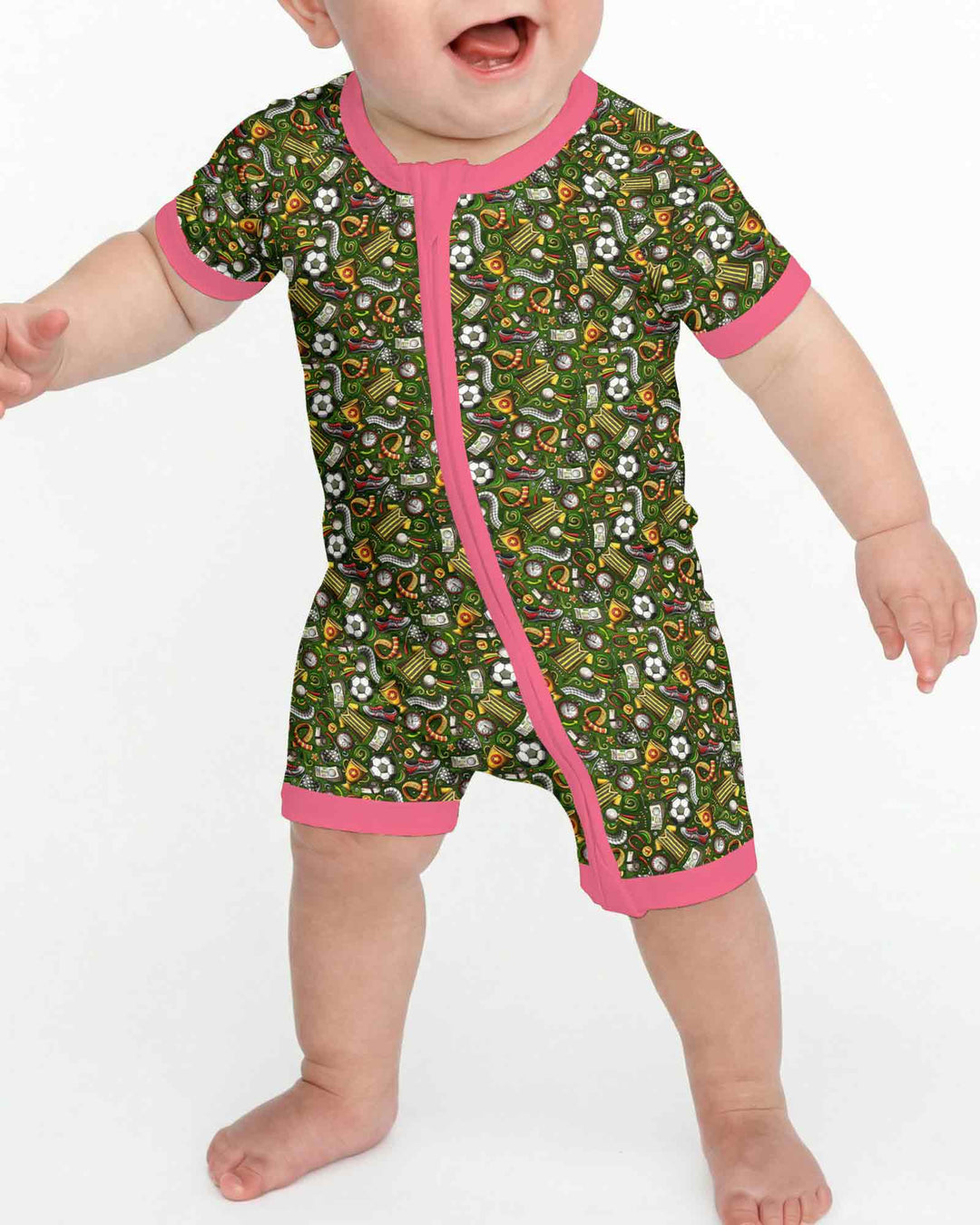 Green Soccer All-Star Bamboo Shorty Zippy