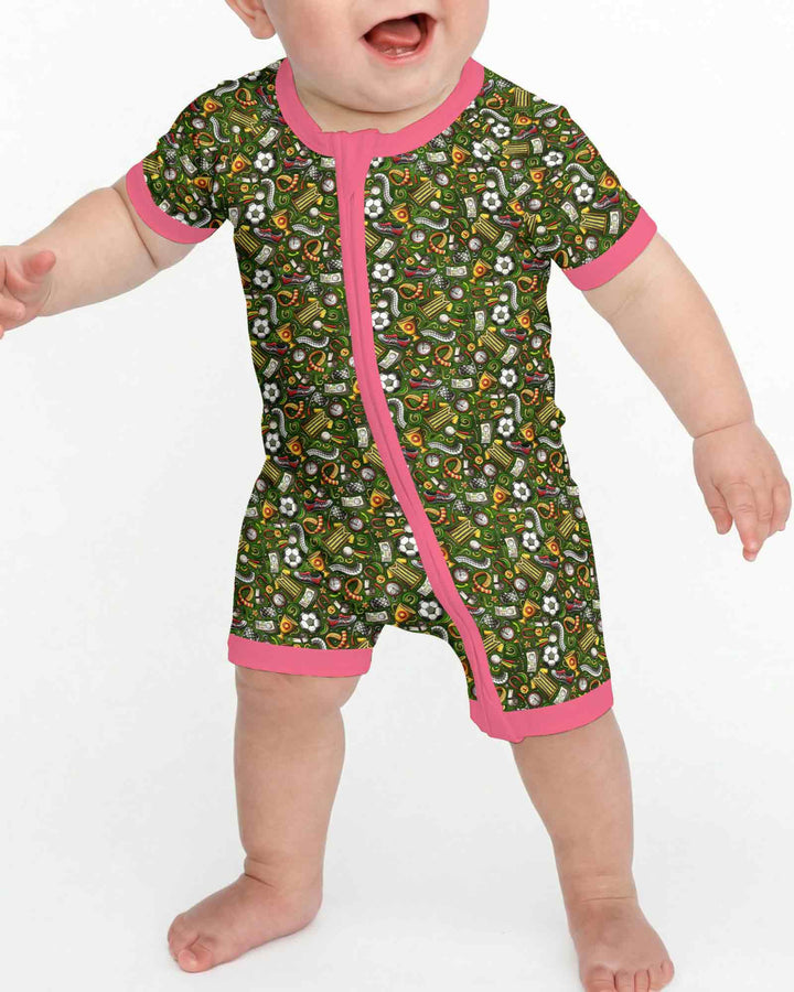 Green Soccer All-Star Bamboo Shorty Zippy