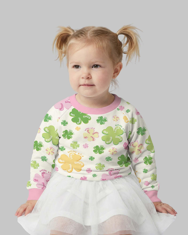 Shamrocks Print St. Patrick's Day Bamboo Crewneck Sweatshirt