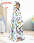 I Love You Axolotl Custom Name Wearable Hooded Blanket