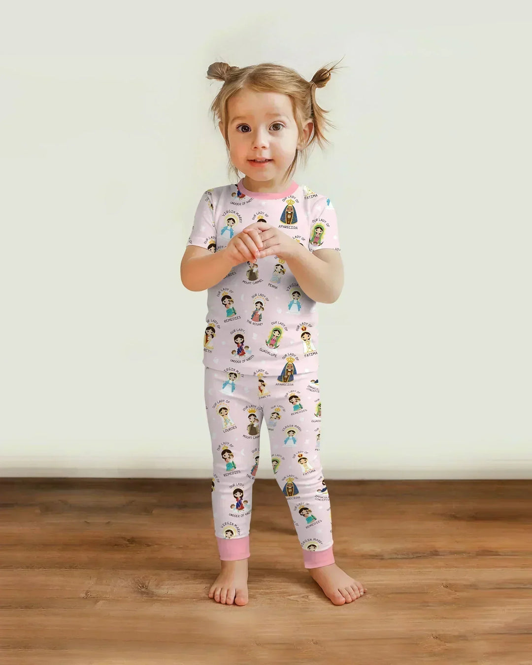 Little Marian Blessings Bamboo Two Piece Short Sleeve Pajama Set