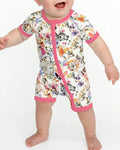 Wildflower Watercolor Garden Bamboo Shorty Zippy