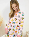 Cute Passover Characters Bamboo Women Pajama Set