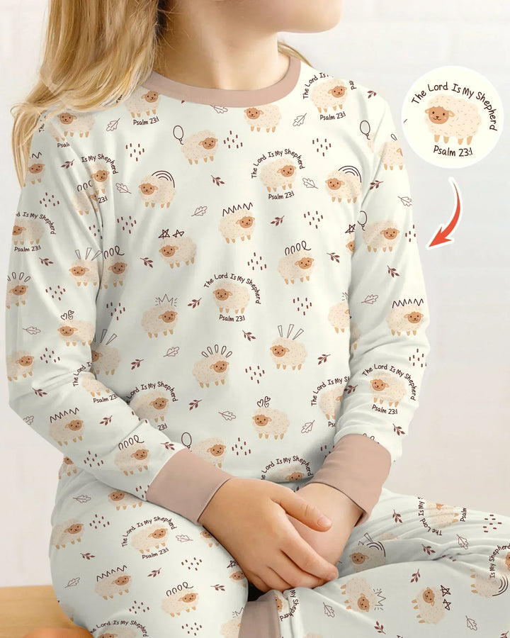 The Lord Is My Shepherd Baby Bamboo Two Piece Long Sleeve Pajama Set