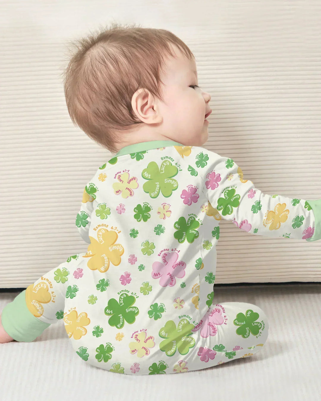 Shamrocks Print St. Patrick's Day Bamboo Convertible Zippy