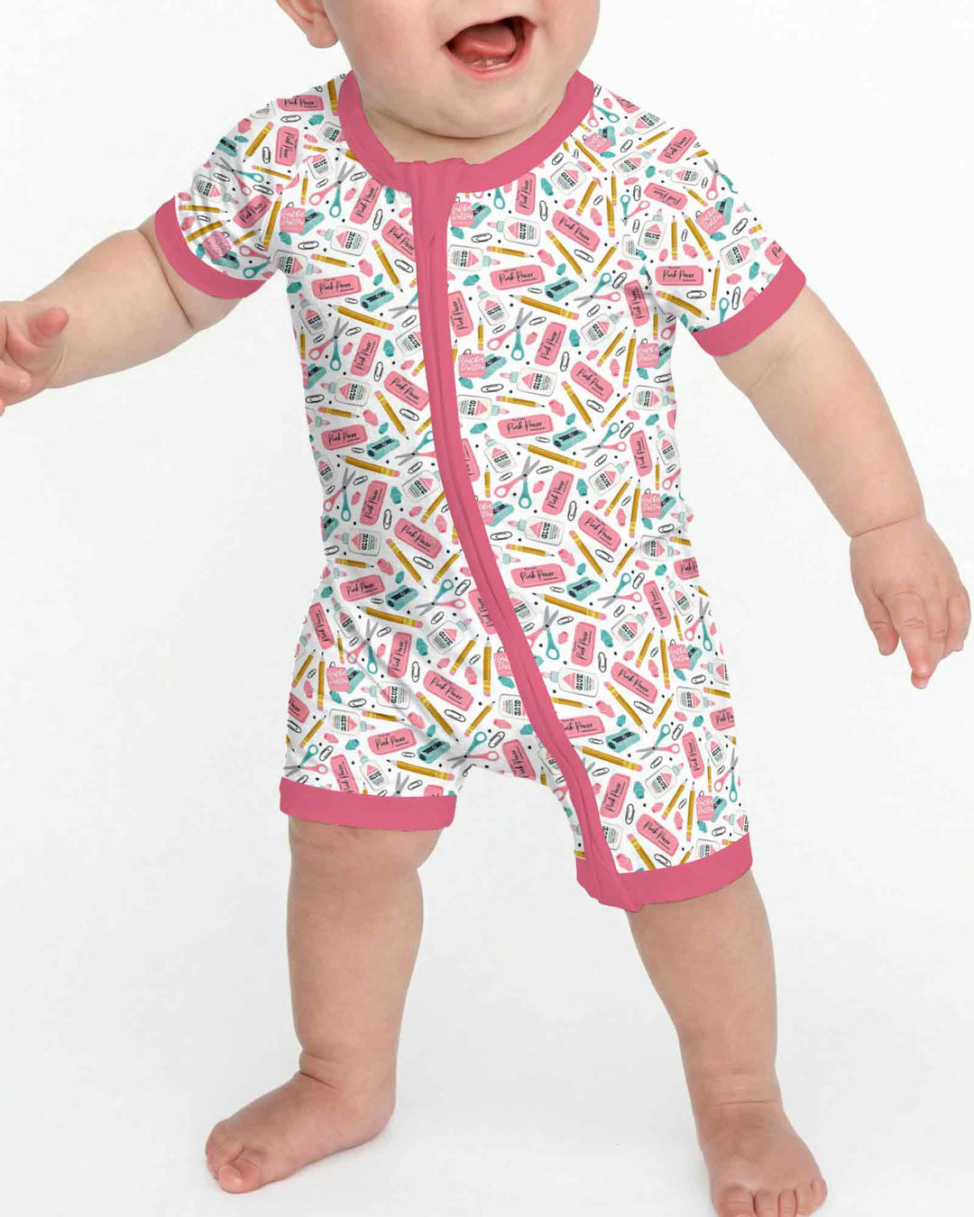 Pink Power School Supplies Bamboo Shorty Zippy