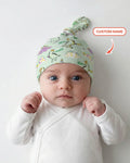 Custom Name Mardi Gras Saurus Bamboo Knotted Hat
