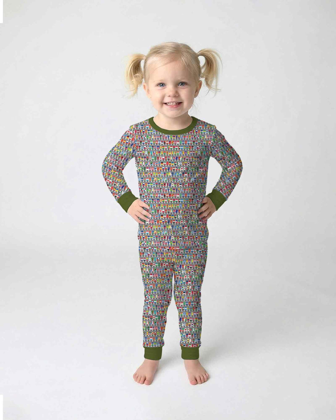 Around The World Bamboo Two Piece Long Sleeve Pajama Set