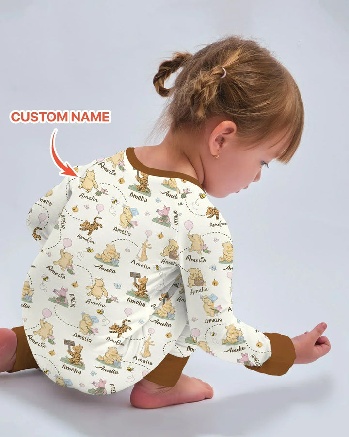 Once Upon A Bear Custom Name Bamboo Convertible Zippy