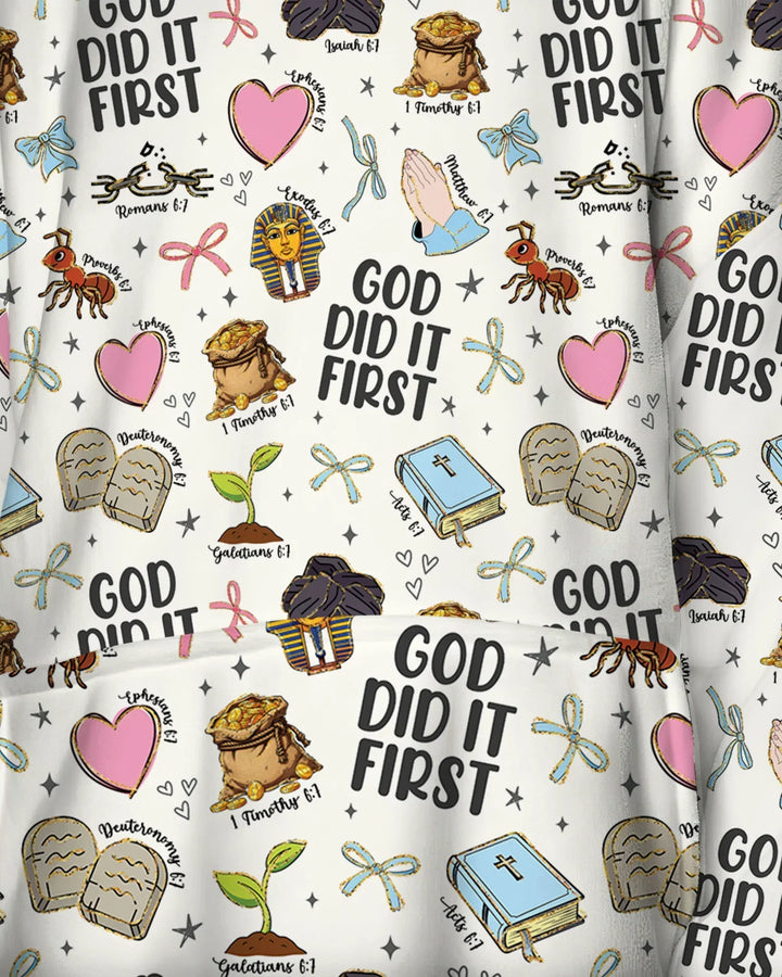 God Did It First Wearable Bamboo Blanket Hoodie