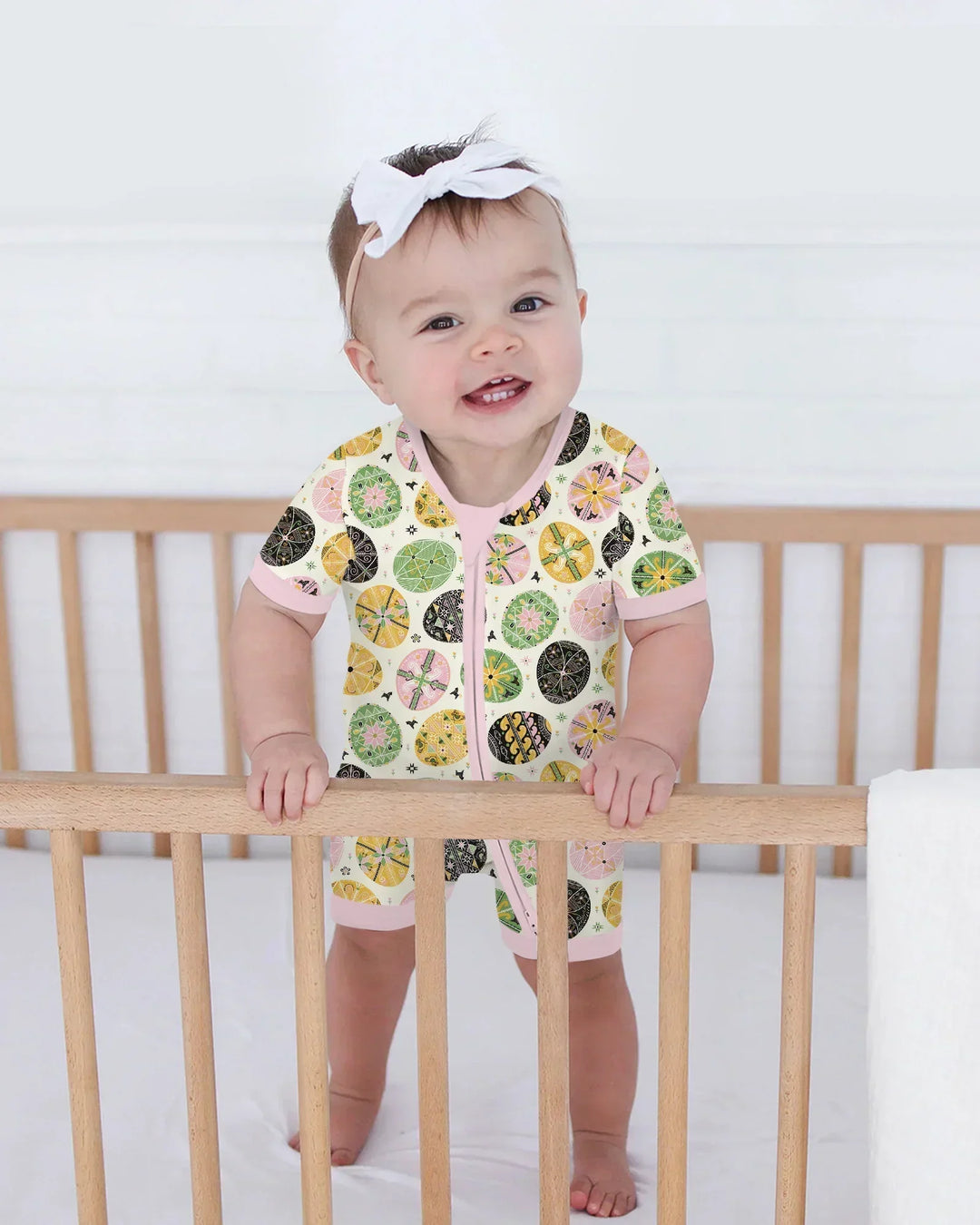Pysanky Eggs Family Matching Bamboo Shorty Zippy