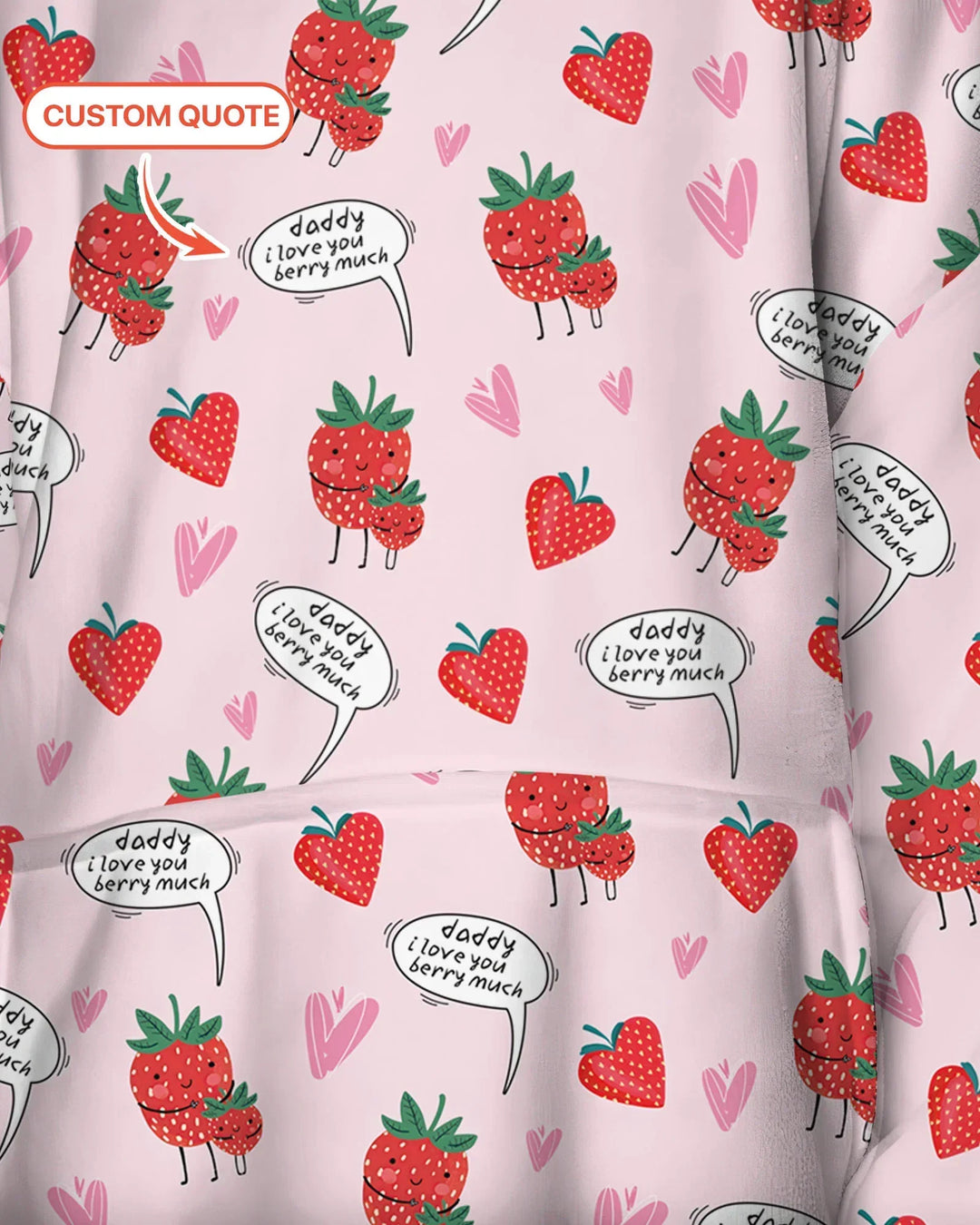 I love you berry much Bamboo Blanket Hoodie