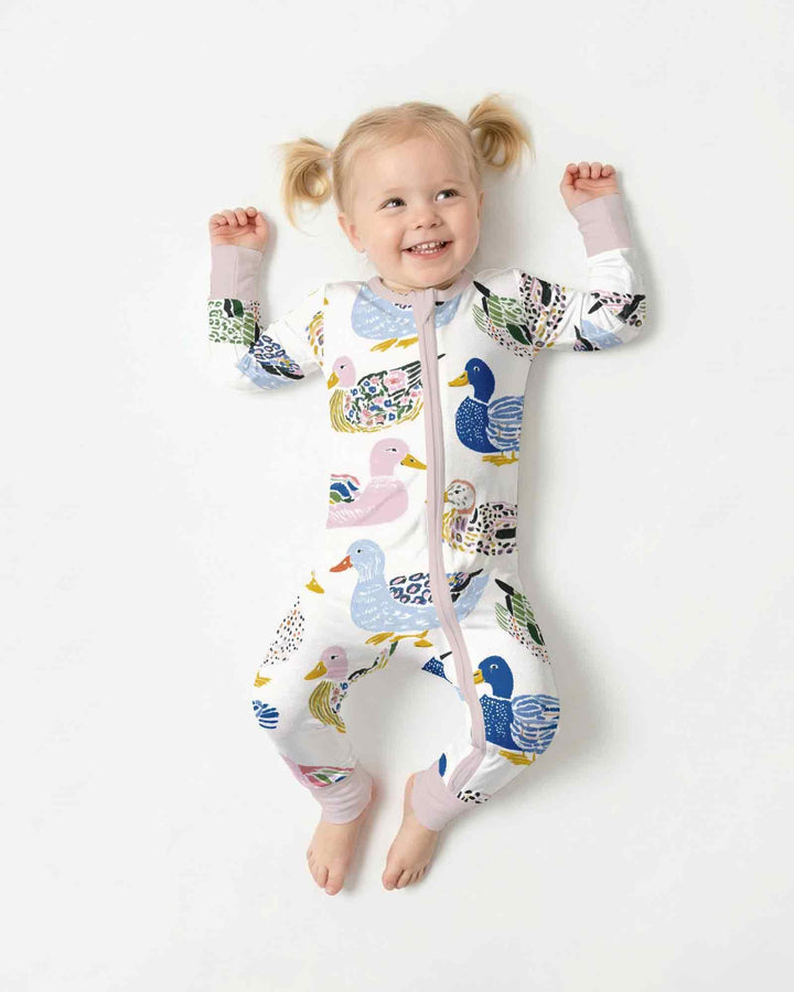 Whimsical Garden Ducks Bamboo Convertible Zippy