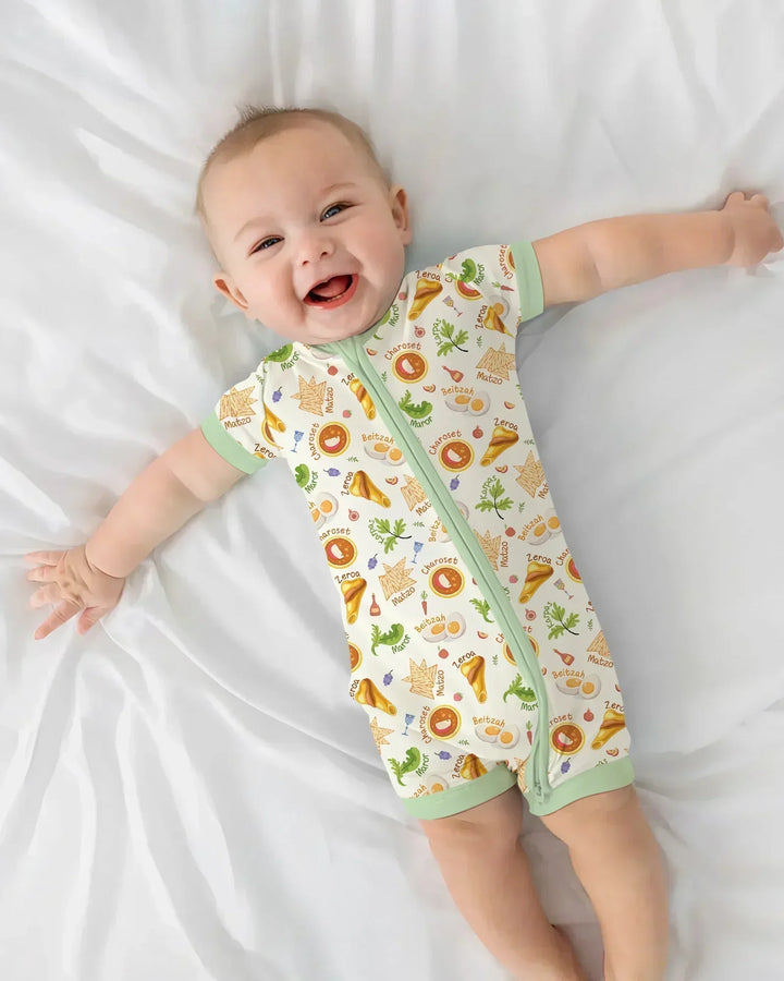 Happy Passover Family Matching Bamboo Shorty Zippy