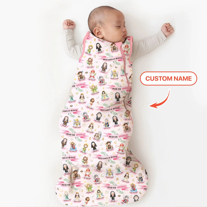 Holy Saints of Heaven Custom Name Bamboo Sleep Bag