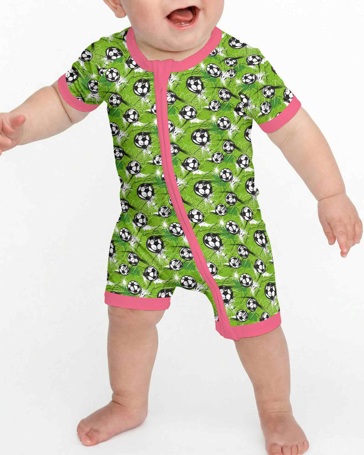 Green Soccer Energy Bamboo Shorty Zippy
