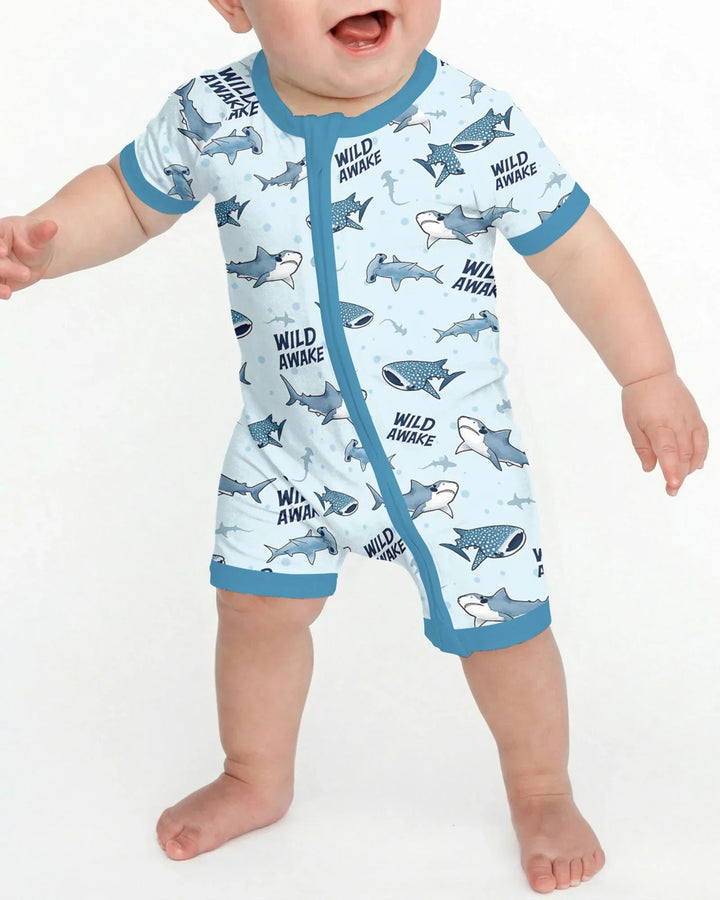 Wide Awake Matching Daddy & Me Bamboo Shorty Zippy