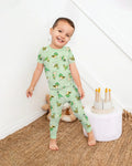 St. Patrick's Day Puppies Bamboo Two Piece Short Sleeve Pajama Set