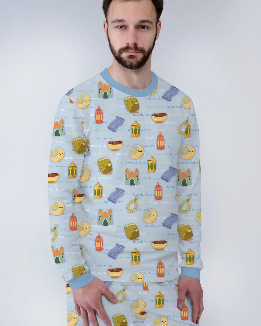 Ramadan Mubarak Family Matching Bamboo Men's Pajama Set