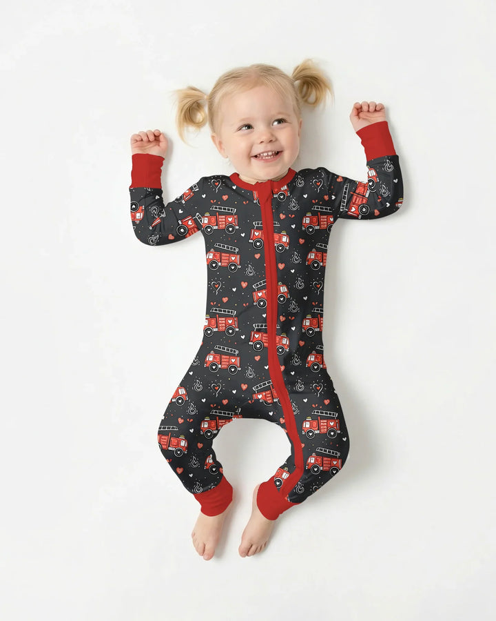 Valentine Fire Trucks Bamboo Convertible Zippy