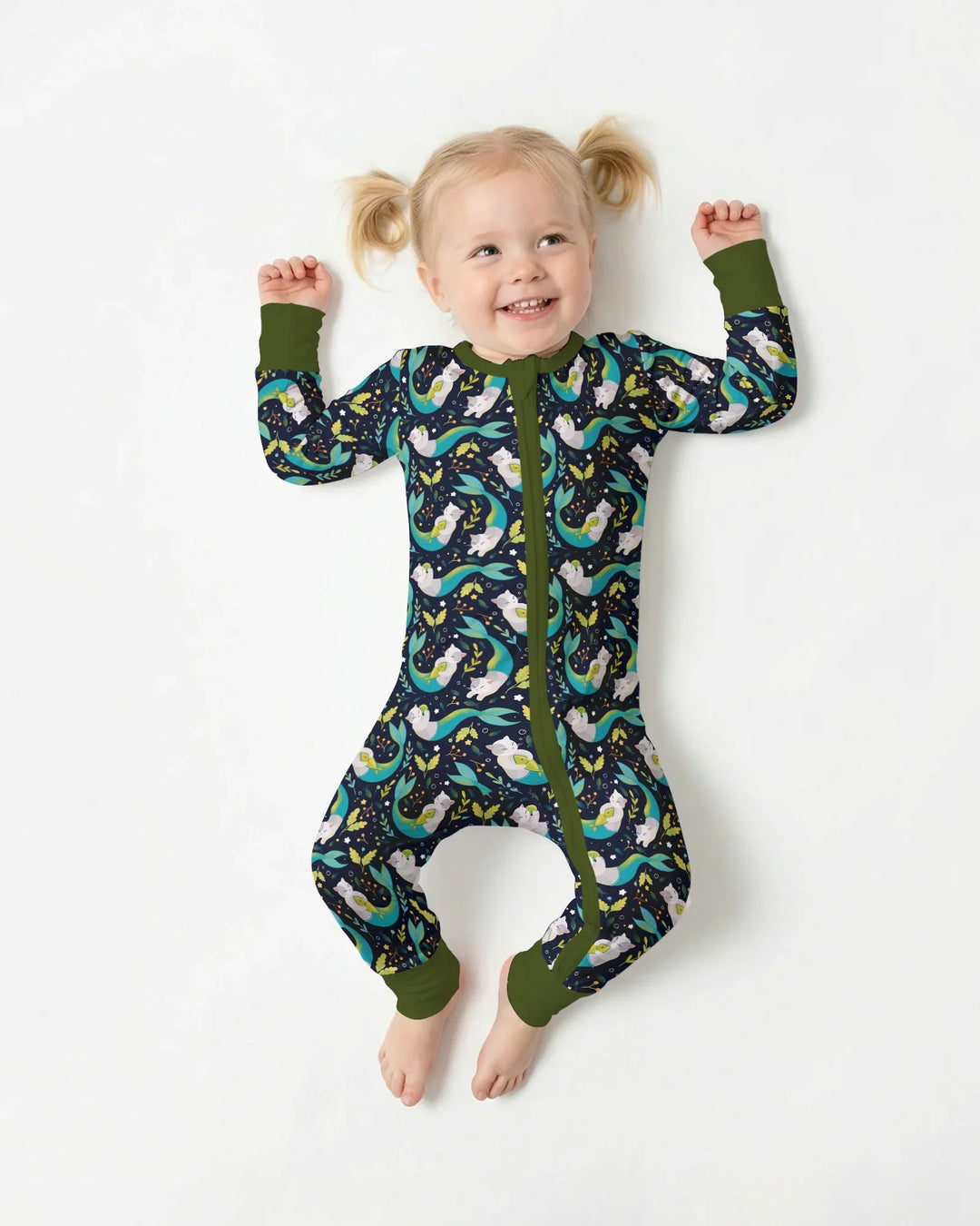 Midnight Mermaid Cats  Bamboo Convertible Zippy