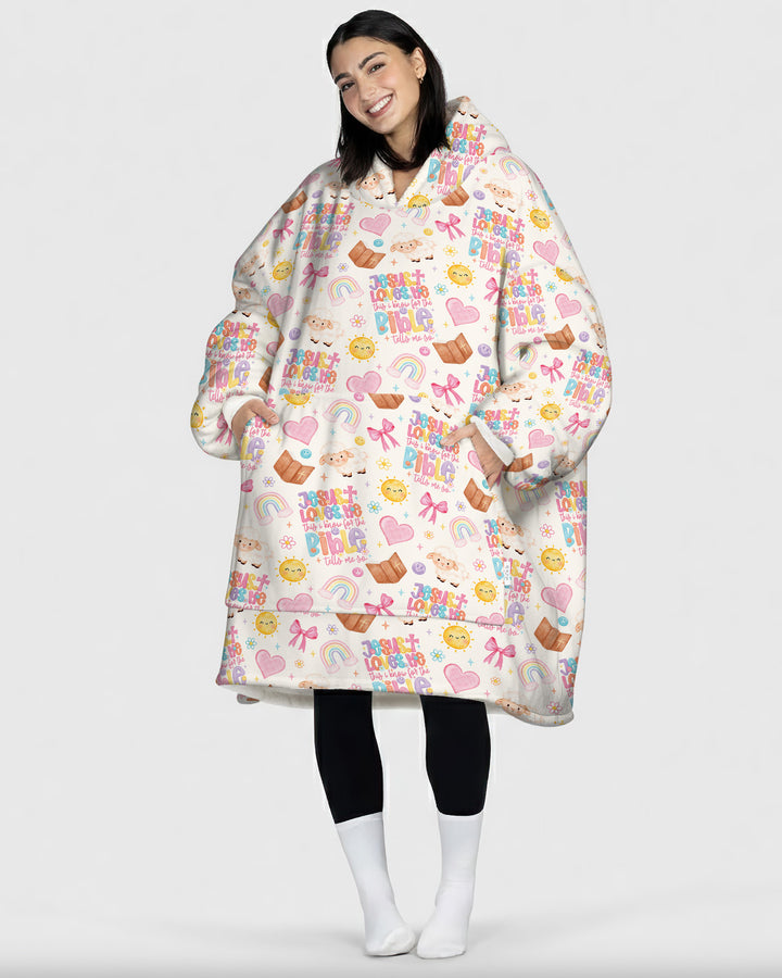 Jesus Loves Me This I Know Bamboo Blanket Hoodie