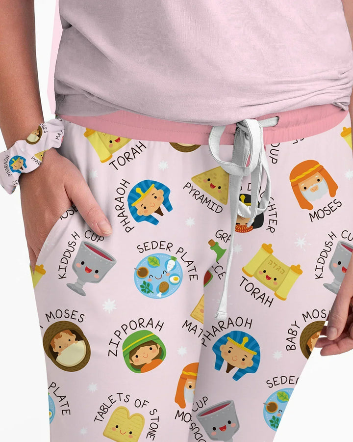 Cute Passover Characters Bamboo Women Pajama Set
