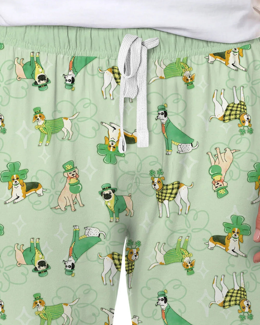 St. Patrick's Day Puppies Bamboo Men's Pajama Set