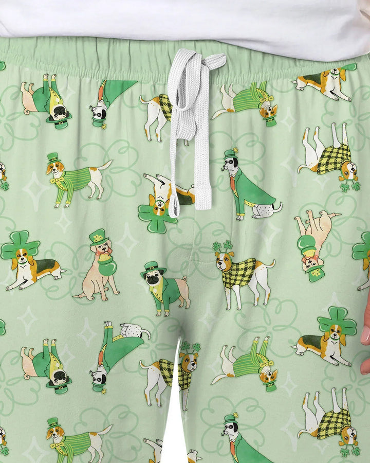 St. Patrick's Day Puppies Bamboo Men's Pajama Set