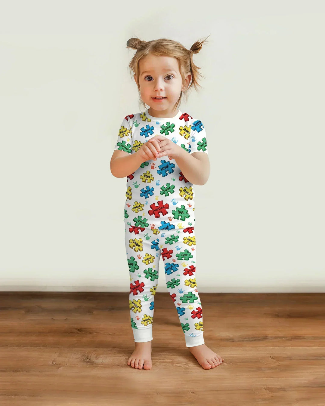 Puzzle You Are Bamboo Two Piece Short Sleeve Pajama Set